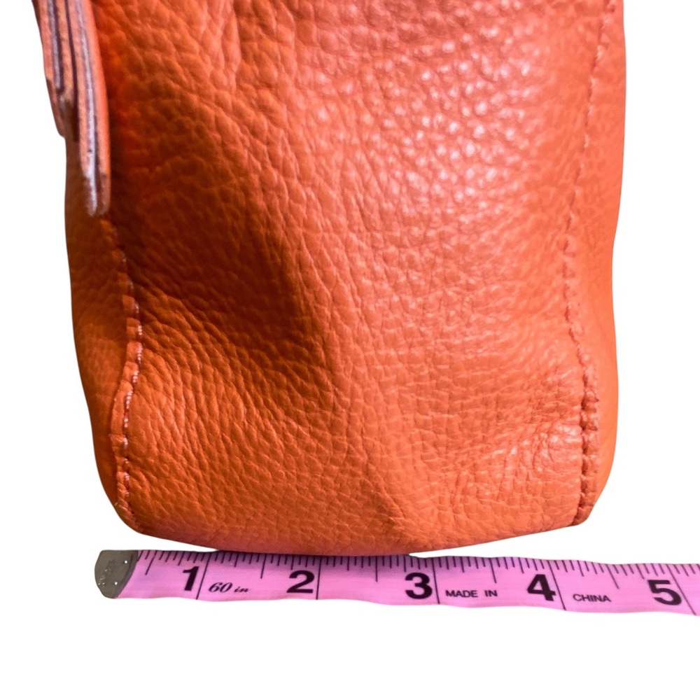 The Sak Iris Medium Orange Leather Hobo Shoulder Bag - Picture 12 of 16